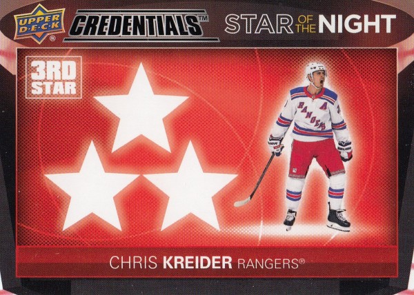 insert karta CHRIS KREIDER 21-22 Credentials 3rd Star of the Night číslo 3S-8